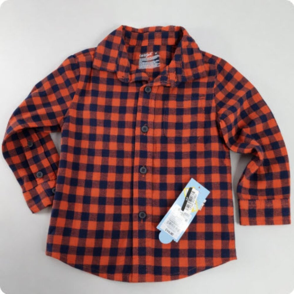 Cat & Jack Toddler Boys' Long Sleeve Flannel Shirt 2T